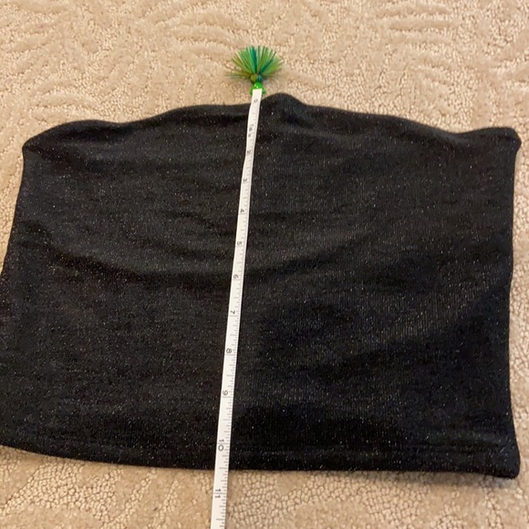 Wild Fable Black Sparkly Cropped Tube Top Small - Picture 8 of 8
